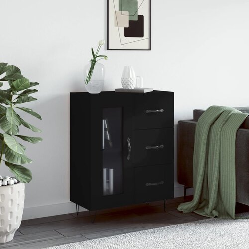 VidaXL Komoda crna 69 5 x 34 x 90 cm od konstruiranog drva Slike