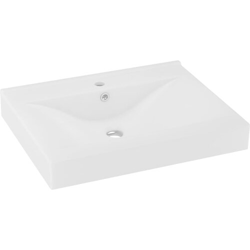 Maison Chic Razkošen Umivalnik - Kopalna umivalnik - Lavabo z luknjo mat bel 60x46 cm keramičen, (21685002) Cene