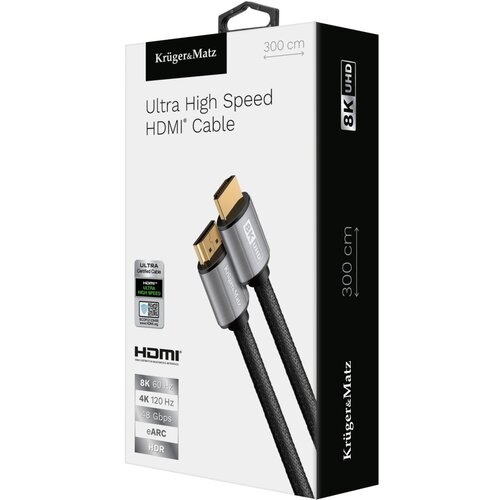  Kruger&amp;amp;Matz HDMI-na-HDMI 2.1 8K kabel, 3 m Slike