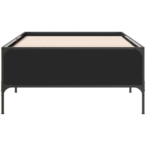 VidaXL okvir za krevet crni 100x200 cm konstruirano drvo i metal Slike