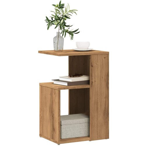vidaXL Stranska mizica artisan hrast 36x30x56 cm inženirski les Cene