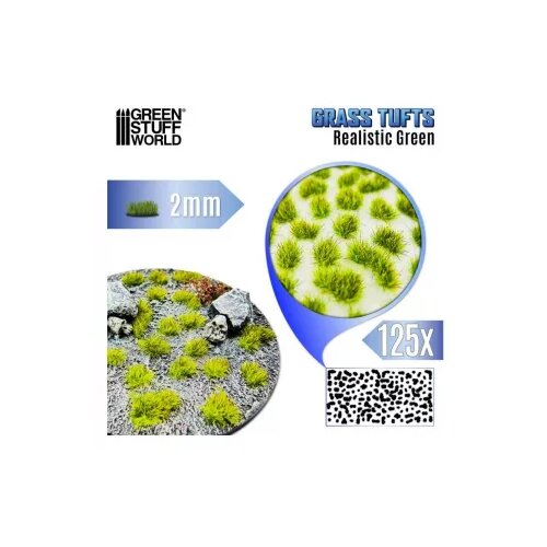 Green Stuff World grass tufts xxl 2mm realistic green Slike