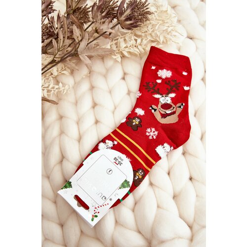 Kesi Women's Red Reindeer Socks Slike