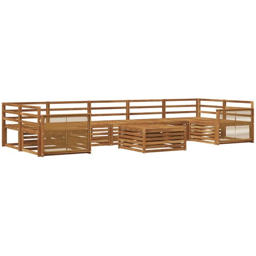 vidaXL Zunanja garnitura za sedenje 8 pcs Naravna Masiven les akacije, (5000269680) Cene