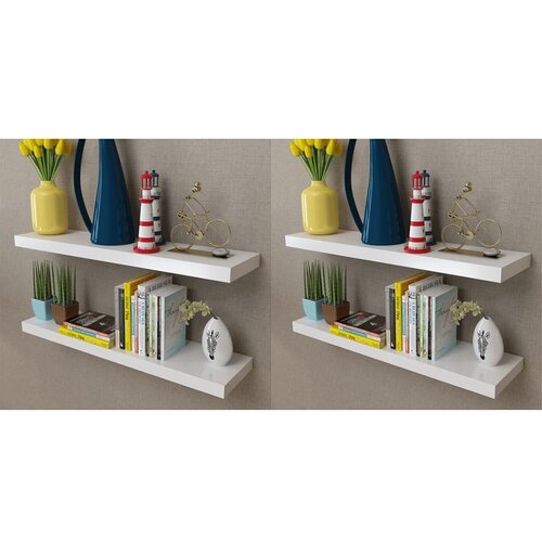 vidaXL Stenske police 4 kosi 80 cm bele barve, (20765152) Cene