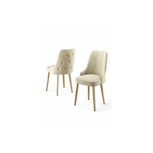 Hanah home set 2 stolice newa cream gold Cene