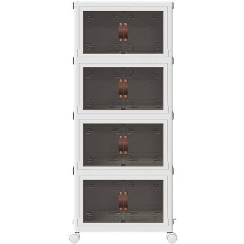  Složiva kutija za pohranu kotačima 4nivoa 28 L 48x29,5x112,5 cm Slike