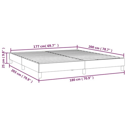  Okvir za krevet s oprugom crni 180x200 cm bar&amp;scaron;unasti Slike