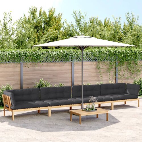 VidaXL 5-dijelna set vrtnih sofa od paleta s jastucima od drva bagrema Slike