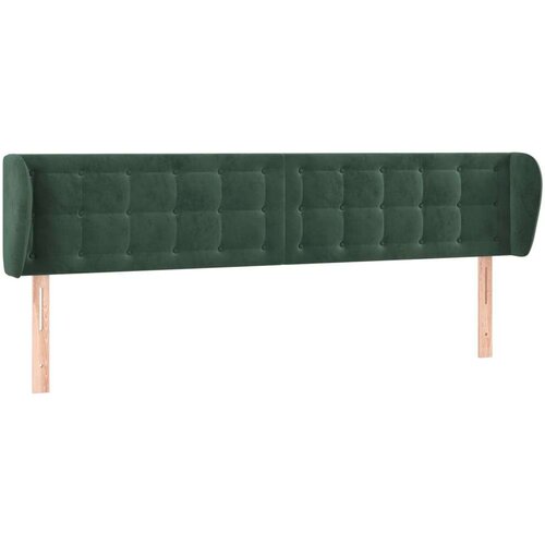 vidaXL Uzglavlje s ušima tamnozeleno 163x23x78/88 cm baršunasto Cijene