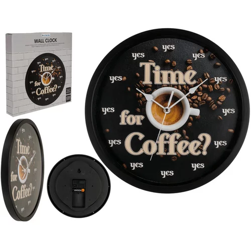 Analogni zidni sat 29cm vrijeme za kavu