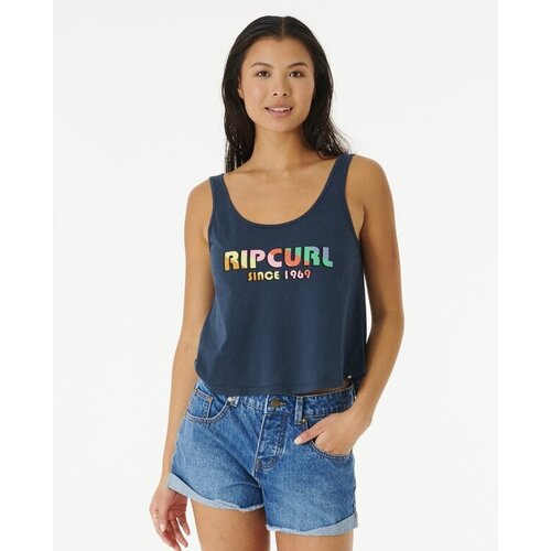 Rip Curl Tank top ICONS OF SURF PUMP FONT TANK Navy Cene