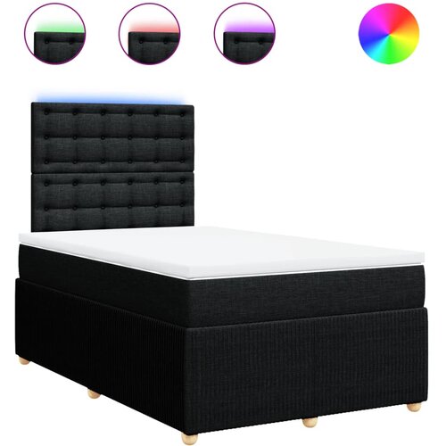 Maison Chic Box spring postelja - Vzmetna postelja z vzmetnico črn 120x200 cm blago SL4516, (21887711) Cene