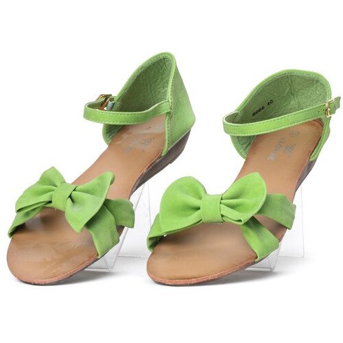 Resti Green sandals on a low heel with a bow Verbinea - Footwear Cijene