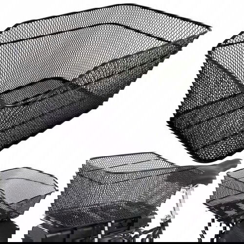 Metalna ko&amp;scaron;ara za bicikl za prtljažnik crna 33cm Slike