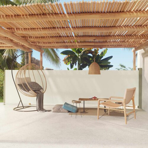 vidaXL Uvlačiva bočna tenda za terasu 140 x 600 cm krem Cene