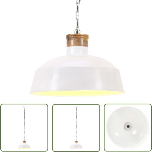  The Living Store Industrijska viseča svetilka 58 cm bela E27 - Viseča Svetilka, (21745089) Cene