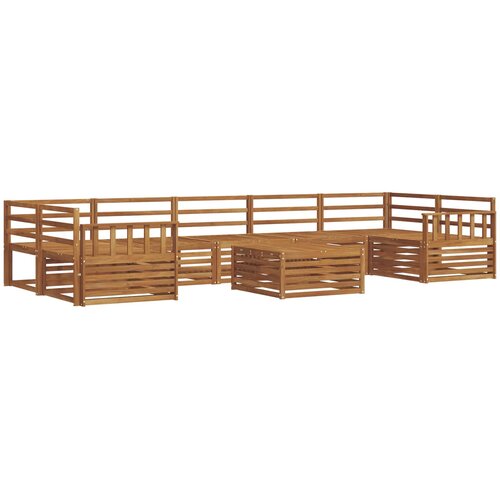  Set vanjskih sofa 8 kom. Prirodna Čvrsto drvo akacije Slike