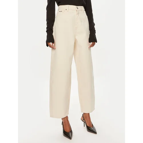 Calvin Klein Jeans hlače K20K207270 Écru Wide Leg