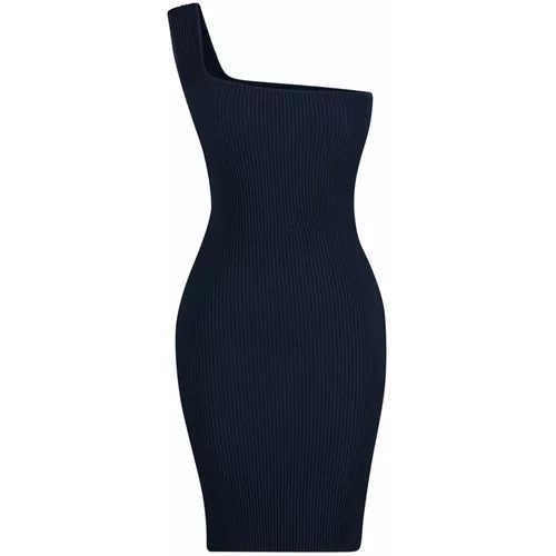 Trendyol Navy Blue Mini Knitwear One Shoulder Dress