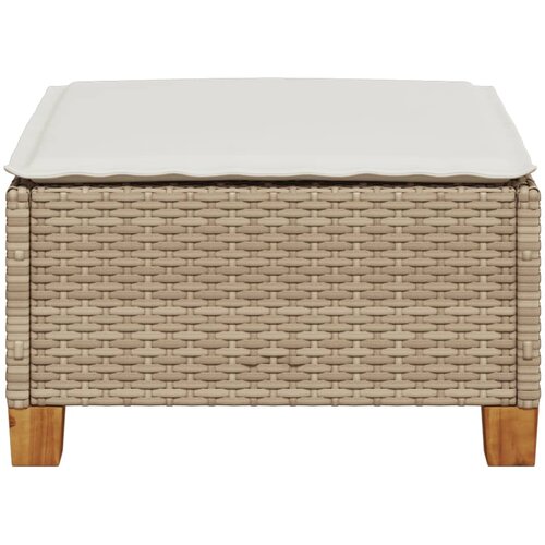  Vrtni stolac s jastukom bež 63,5x56x32 cm poliratan Slike