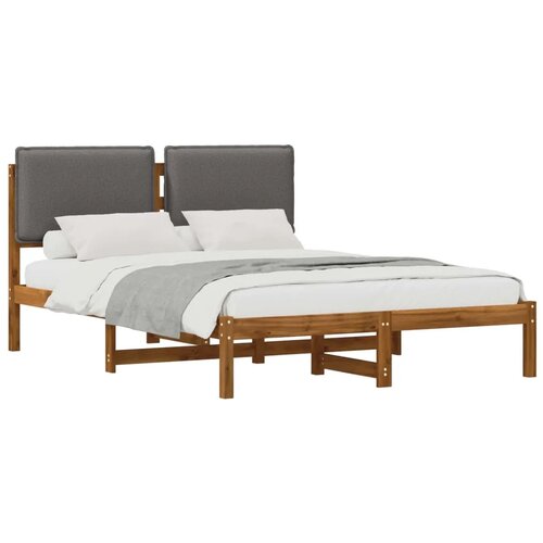  Krevetni okvir s tapiciranim uzglavljem Prirodna i svjetlosiva - Prirodna i svjetlosiva 160 x 200 cm Slike