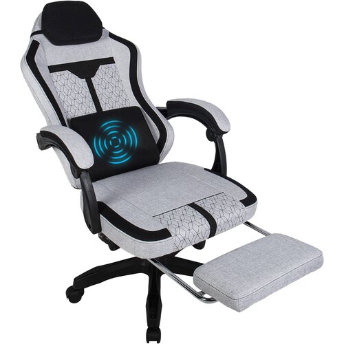 Trick Gejmerska stolica ROMB 2 sa USB masažerom i dodatkom za noge, materijal &amp;scaron;tof Slike