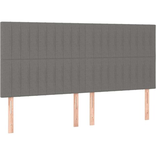 VidaXL Okvir kreveta s oprugama i madrac svjetlosivi 180x200cm tkanina Slike