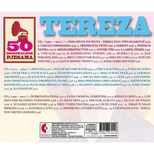 CROATIA RECORDS Tereza Kesovija - 50 Originalnih Pjesama Slike