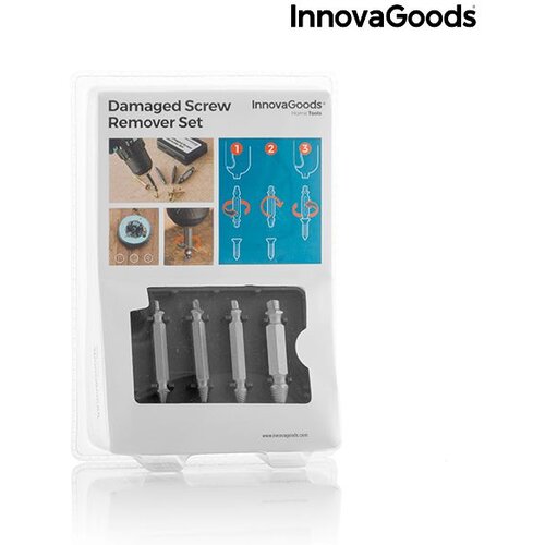 InnovaGoods Set Svrdla za Vađenje O&amp;scaron;tećenih Vijaka 4/1 Slike