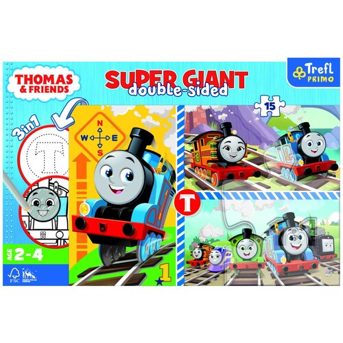 Trefl puzzle super giant Tomica i prijatelji, 15 kom, dvostrane Slike