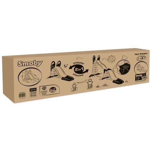 Smoby tobogan Megagliss 2 u 1, zeleni, 352 x 112 x 186 cm 820201 Slike