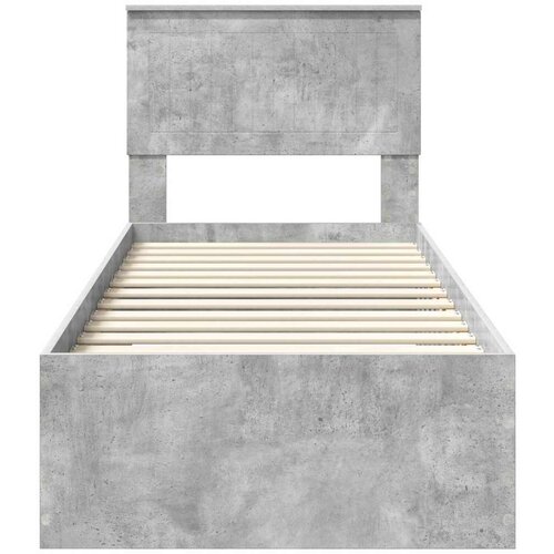 Okvir za krevet Betonski sivi i srebrna 75 x 190 cm Slike