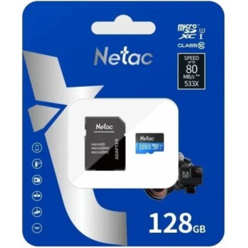 Netac Micro SDXC 128GB P500 Standard NT02P500STN-128G-R + SD adapter Slike