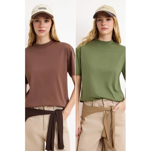 TRENDYOLMILLA Ženski set majici TWOSS20TS1500, Vi&scaron;ebojni Cene