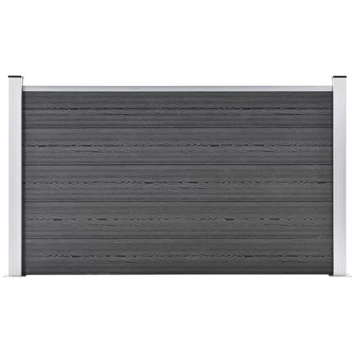PANEL za ogradu WPC 180 x 105 cm crni