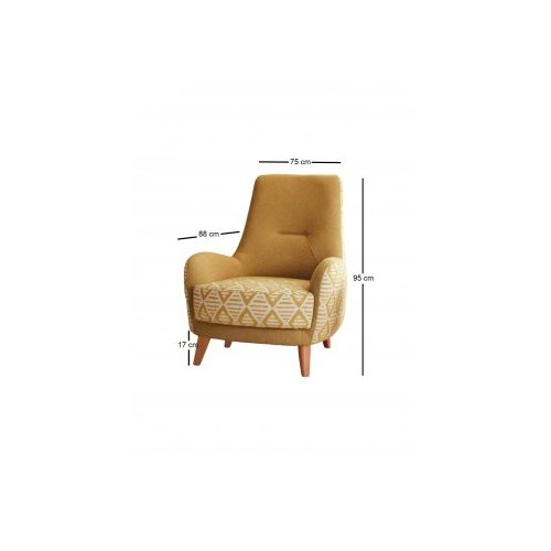 Atelier Del Sofa Fotelja Aztek 88x95x75cm Žuta Slike
