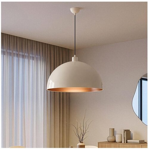 Brilagi LED luster na sajli METALO 1xE27/40W/230V prečnik 60 cm bež/bakarna Slike
