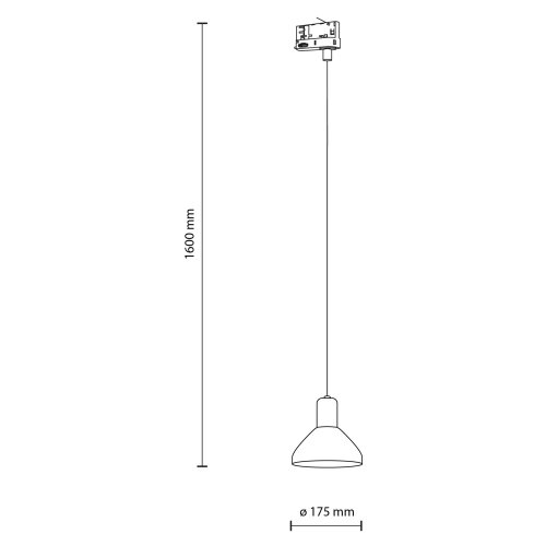  Luster na sajli za 3-fazni &amp;scaron;inski sistem NEO 1xE27/15W/230V crna/dimljena crna Slike