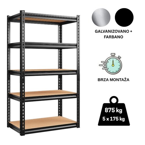 Epro polica premium 183x90x30/ metal-drvo/ 875kg (5x175kg) Cene