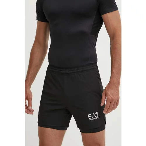 Ea7 Emporio Armani Kratke hlače za vadbo črna barva, PNBXZ.8NPS09