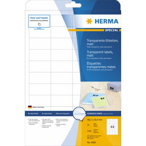 Herma etikete 48X25 A4/44 1/25 transparent ( 02H4680 ) Slike