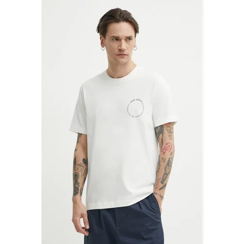 Marc O'Polo Bombažna kratka majica moška, bela barva, 423201251066