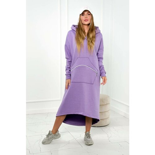 Kesi Insulated dress with a hood of purple Slike