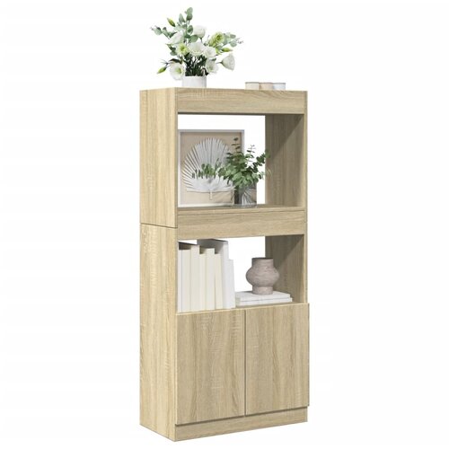 vidaXL Visoka omara sonoma hrast 63x33x140 cm inženirski les Cene
