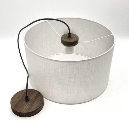  Brilagi - LED luster na sajli ANTHONY 1xE27/60W/230V hrast orah/bela Slike