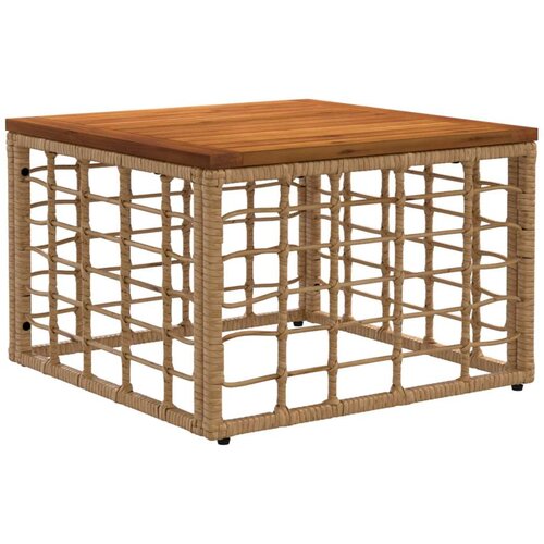  Set vanjskih sofa 10 pcs Prirodna i krema bijela Poliester - Prirodna i kremasto bijela sa stolom Slike