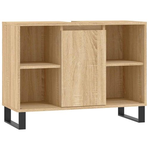 Maison Chic Kopalniška omarica - Kopalniški kabinet sonoma hrast 80x33x60 cm inženirski les, (21794512) Cene