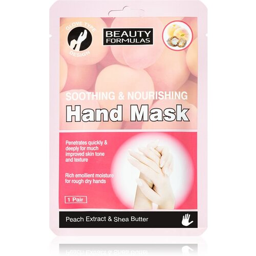 Beauty Formulas Soothing &amp;amp; Nourishing regeneracijska maska za roke v obliki rokavic 1 kos Slike