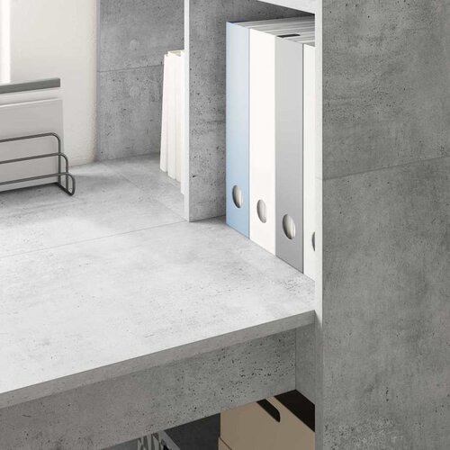 Stol Betonski sivi 122 x 67 x 145 cm Konstruirano drvo Slike
